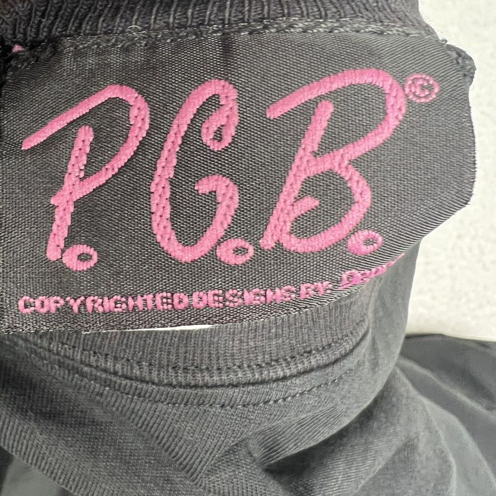 Vintage PGB Shirt Adult Large Black Short Sleeve Single Stitch Embroidered - Picture 9 of 11